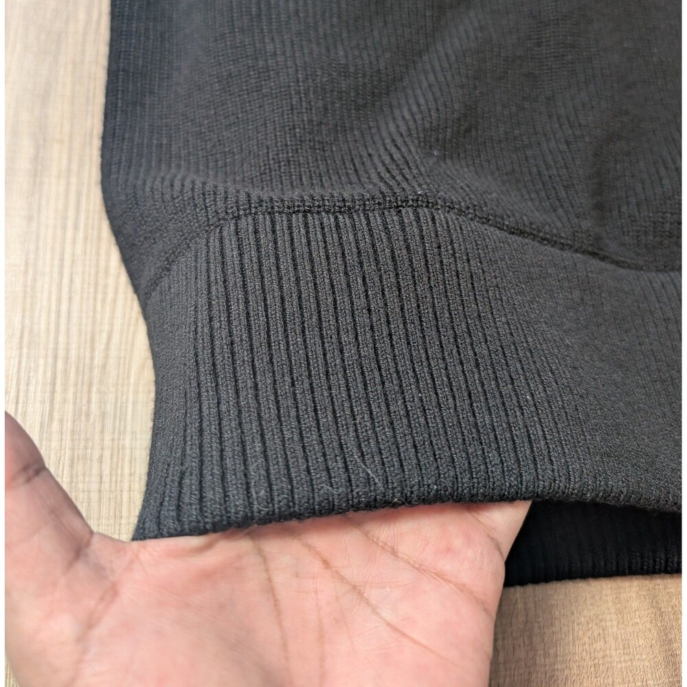 Athleta Size S Hanover Hybrid Vest Black Quilted Front Knit Sweater Back Cozy - Picture 6 of 9